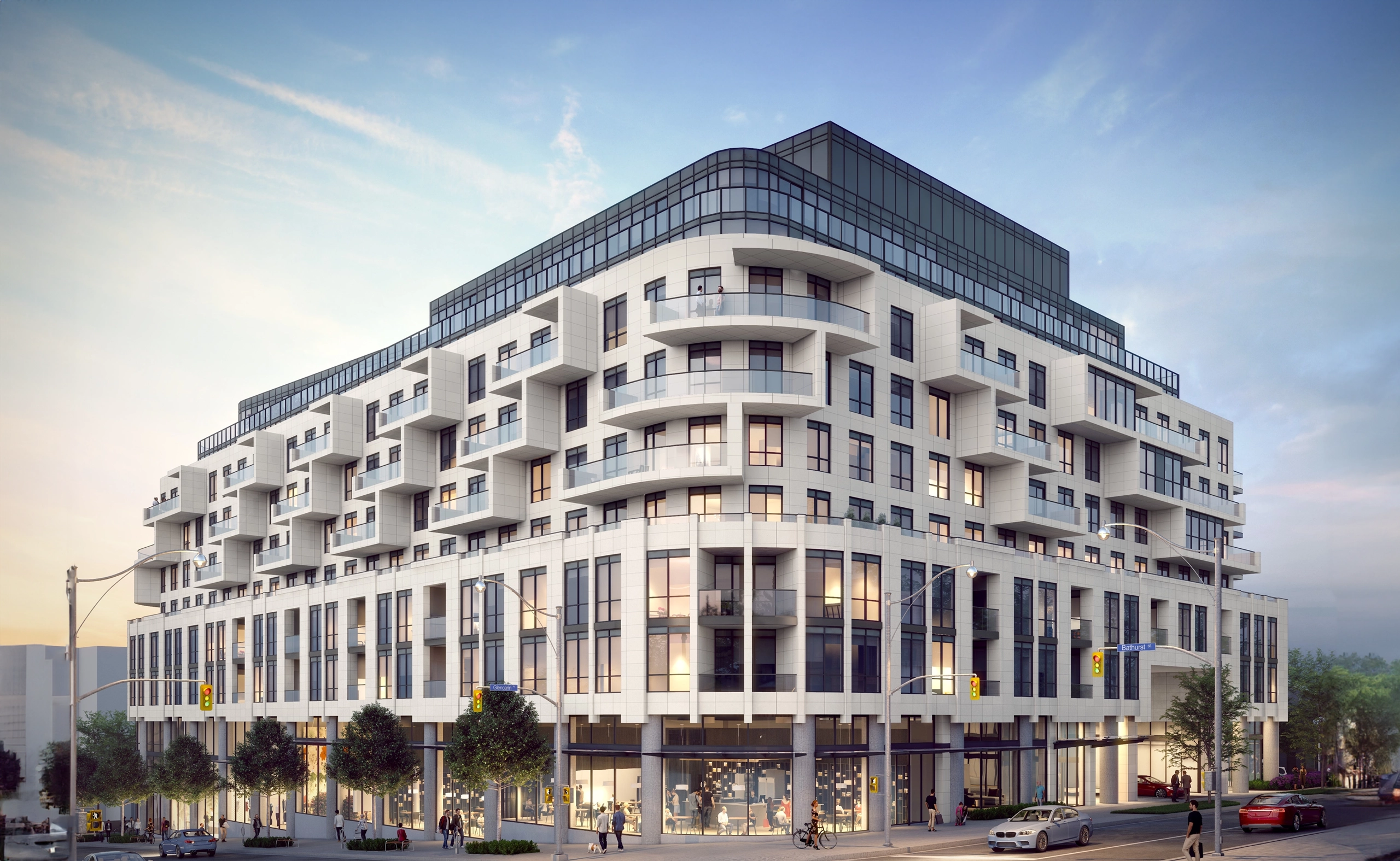 The Glenhill Hotel North York boutique hotel exterior from across the street