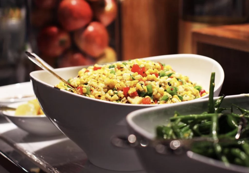 Healthy salad from Kosher catering prepared at The Glenhill Hotel in Toronto