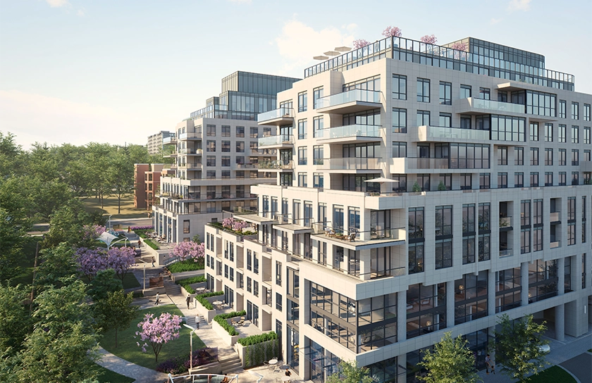 Exterior rendering of Glenhill Hotel located at 2 Hillmount Ave in North York.