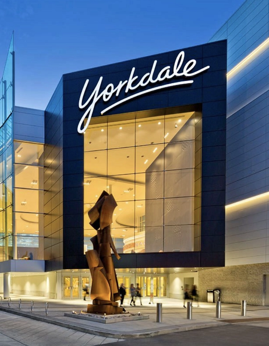 Exterior photo of Yorkdale Shopping Centre in North York Toronto